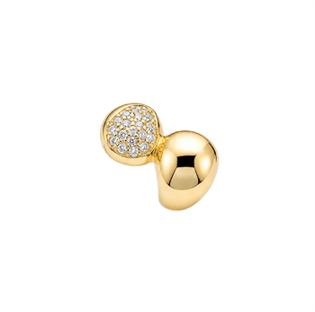 Christina Water Drops charm – forgyldt sølv, 4 mm til sølvarmbånd og Slim læder
